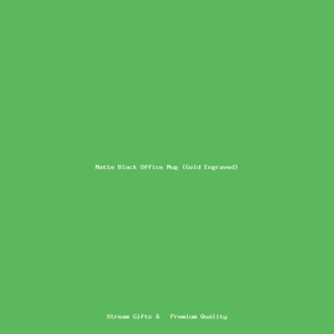 Matte Black Office Mug (Gold Engraved)